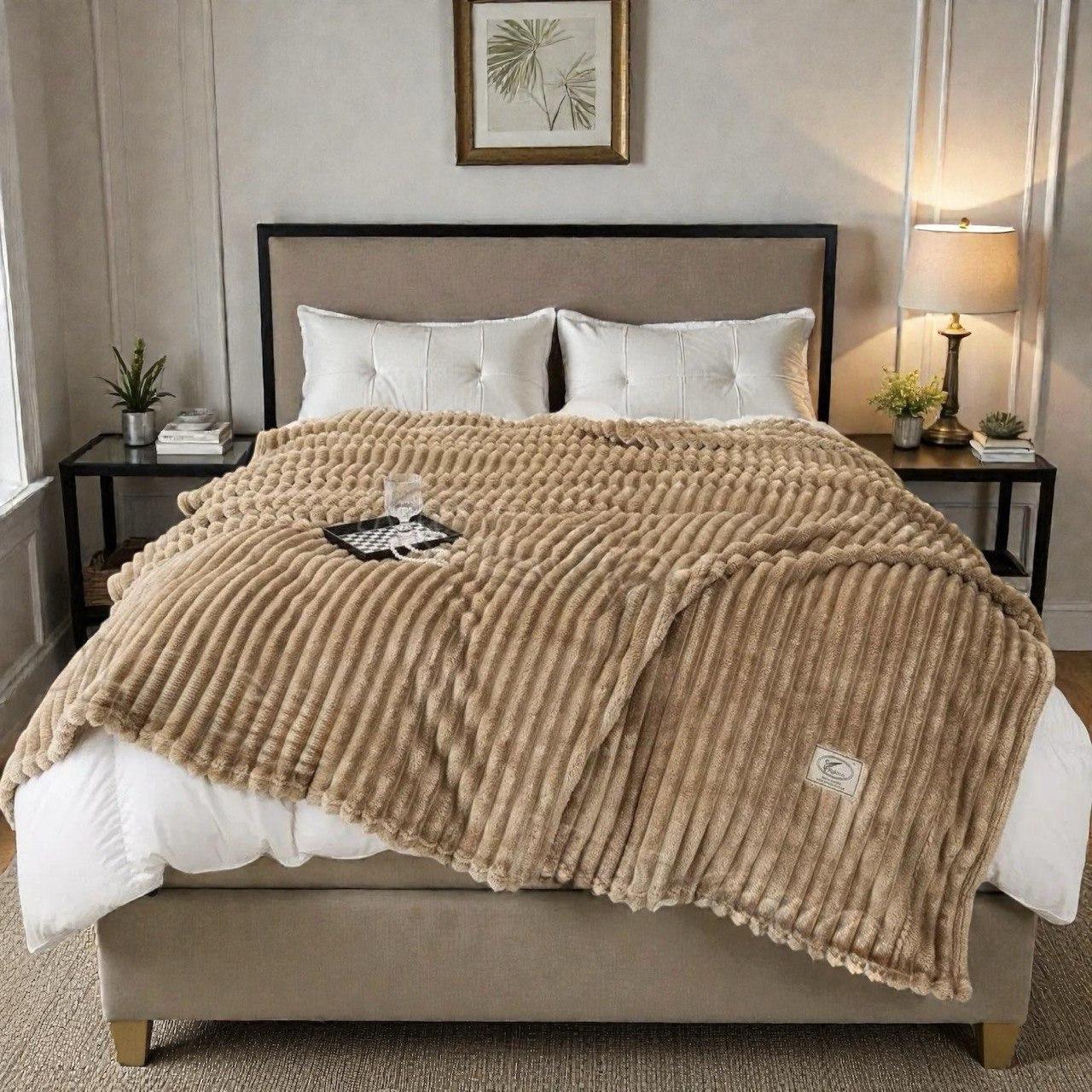 Плед-покрывало Koloco Шарпей 200x230 см Коричневый (16-167-8) Плед-покрывало Koloco Шарпей 200x230 см Коричневый (16-167-8)