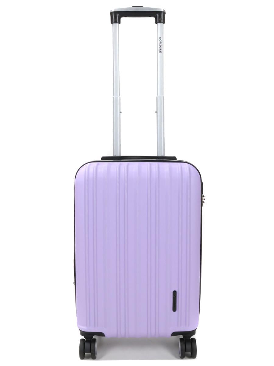 Чемодан ручная кладь Worldline S 55х35х21+5 см 38 л 2,6 кг Сиреневый (623)