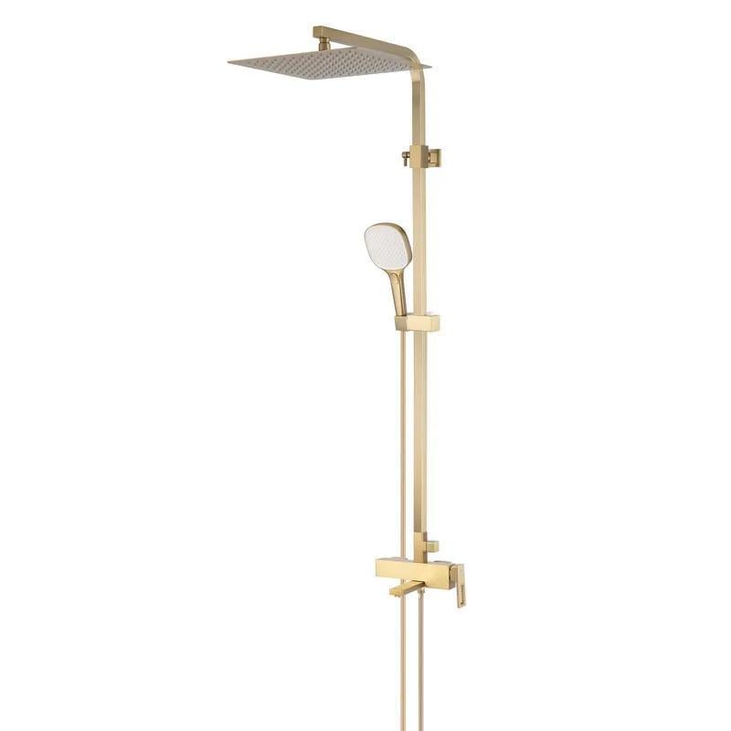 Душевая колонна со смесителем KOER KB-56009-12 3 функции Матовое Золотий (KR5989)