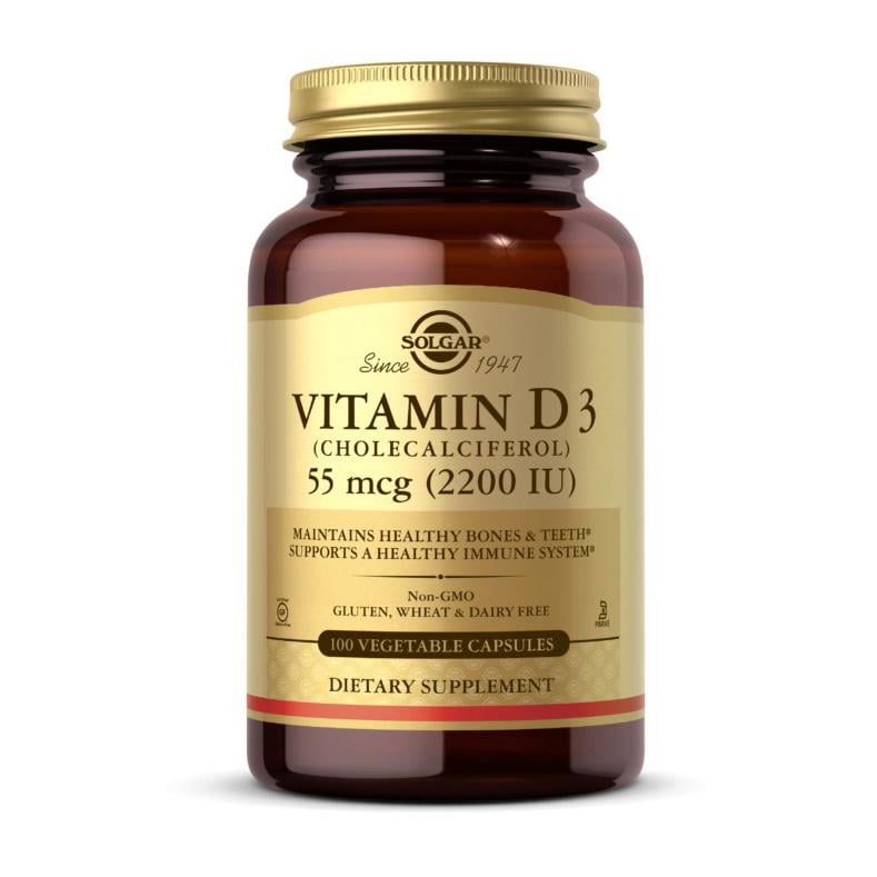 Витамин D3 2200 МЕ Solgar Vitamin D3 100 вер. капс.