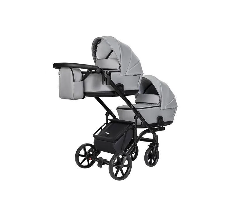 Коляска детская функциональная Angelini Velio Duo 2в1 Светло-серый