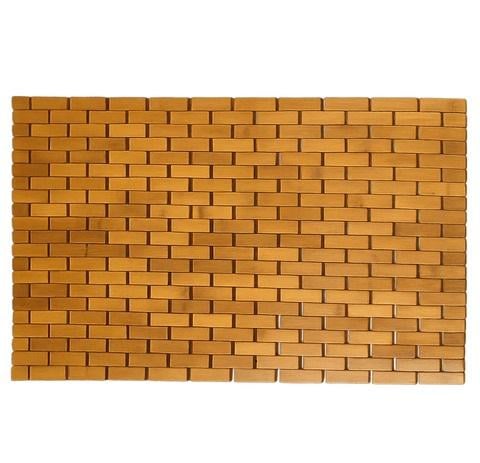 Коврик бамбуковый противоскользящий для ванной комнаты 80х50 см - фото 1