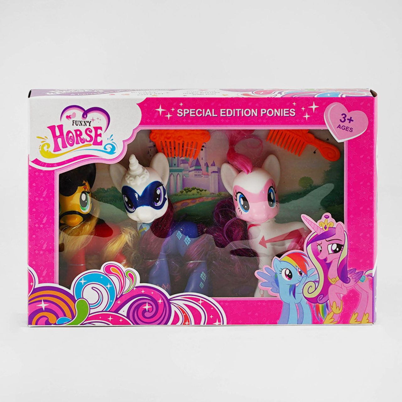 Набір Поні BYL 048-6 3 іграшки/гребінці в коробці