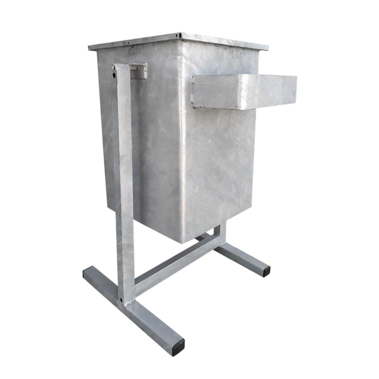 Урна с пепельницей Tobi sho уличная металлическая квадратная 22 л Оцинковка (8fg40953)