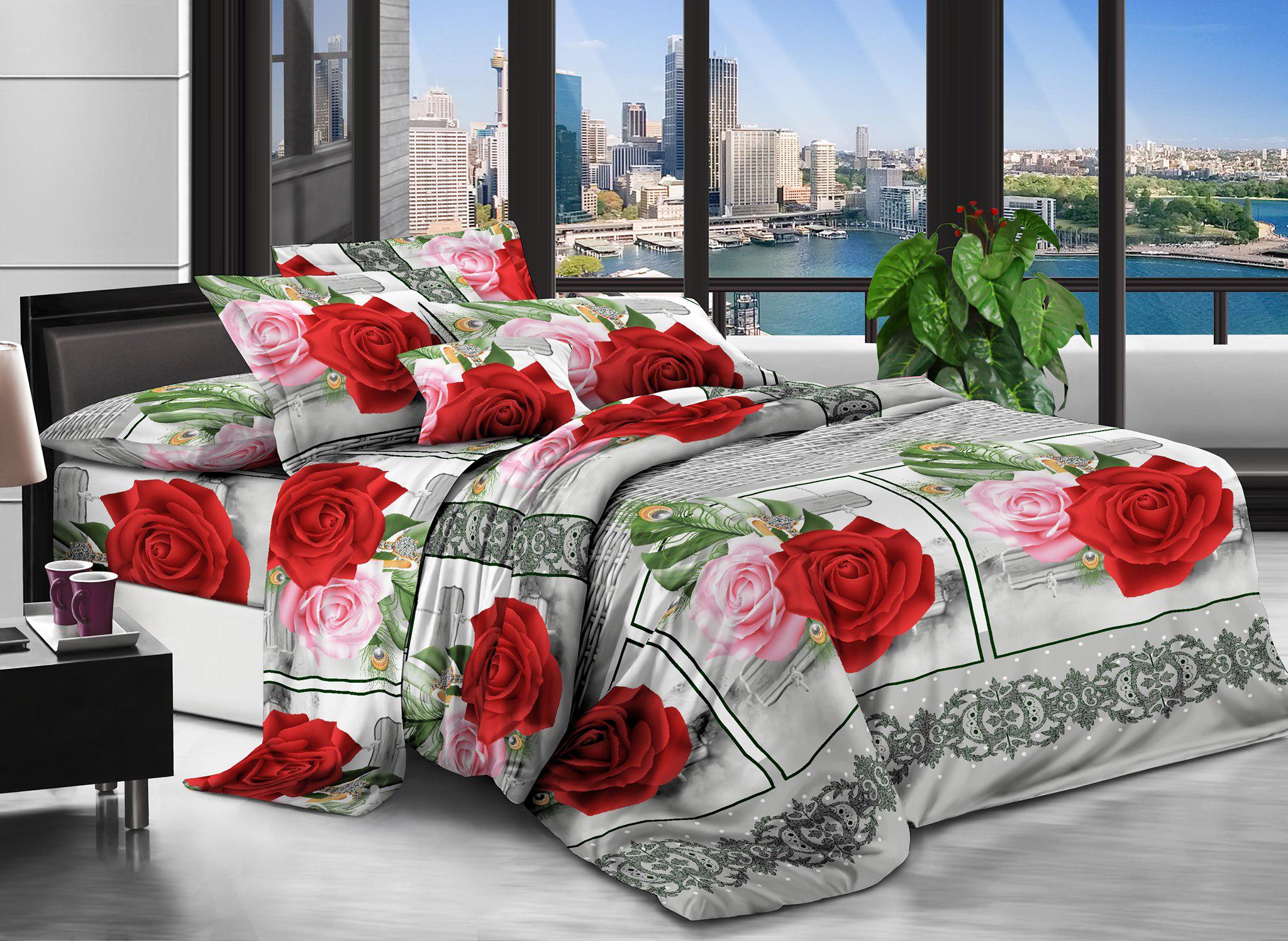 Комплект постельного белья MirSon 15-0080 Norwich полуторный евро с 2-я пододеяльниками микросатин Premium 160x220 см (2200002515320)