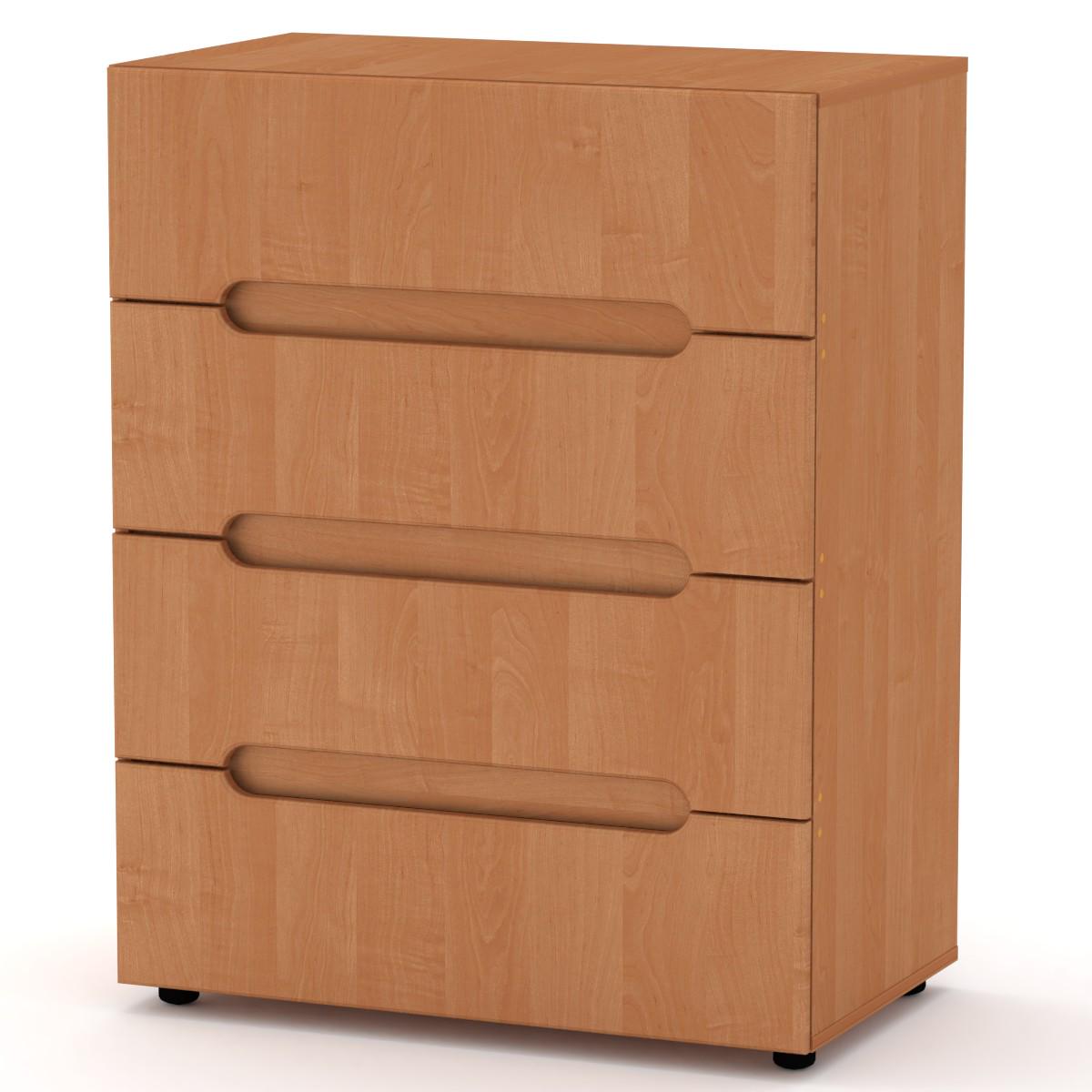 Комод Компанит МС 7 МДФ 80х46,4х102 см Ольха