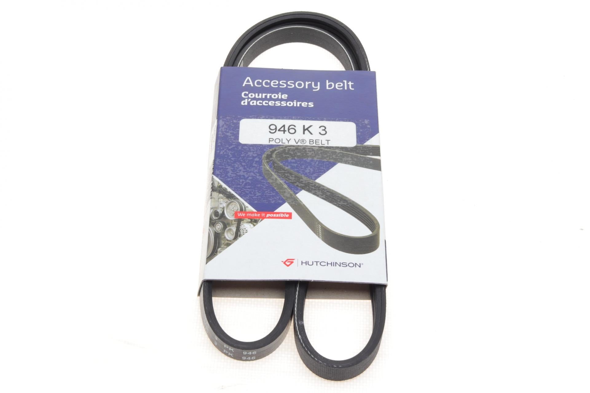 Ремінь генератора HUTCHINSON Citroen Jumper/Peugeot Boxer 2.5TD 94-02 (946_K_3)