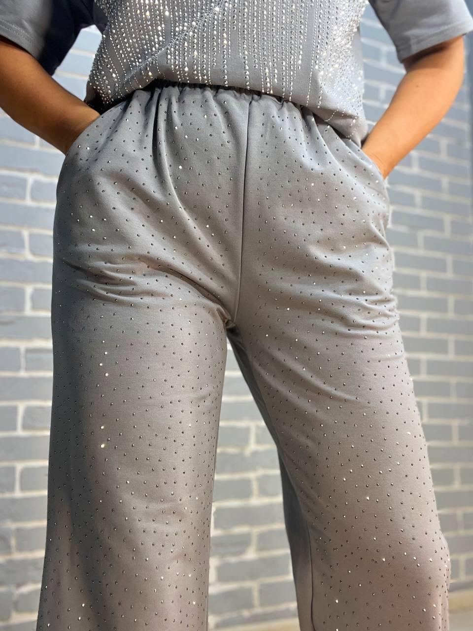 Костюм женский YUJIE YISHANG 7347 футболка имитация майки и брюки XL Серый (2502) - фото 3 Костюм женский YUJIE YISHANG 7347 футболка имитация майки и брюки XL Серый (2502) - фото 3