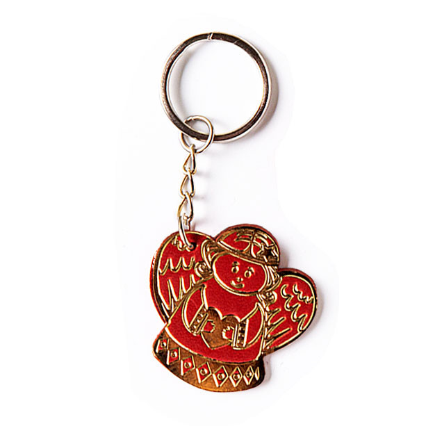 Брелок для ключей Ангелок кожаный (Trinket-Angel-S580-Gold)