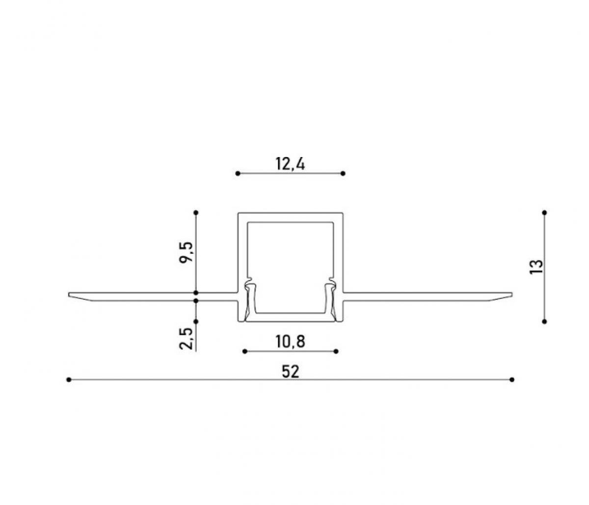 Профіль LED під шпаклівку Kloodi KLP1010TR 3 розкидач PC морозний 3 м (13540521) - фото 3