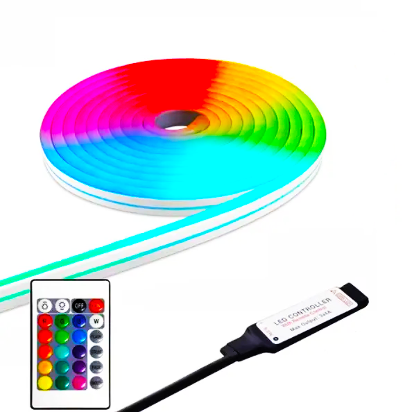 Светодиодная лента-шнур RGB 5 м 220 V с пультом (21773176)