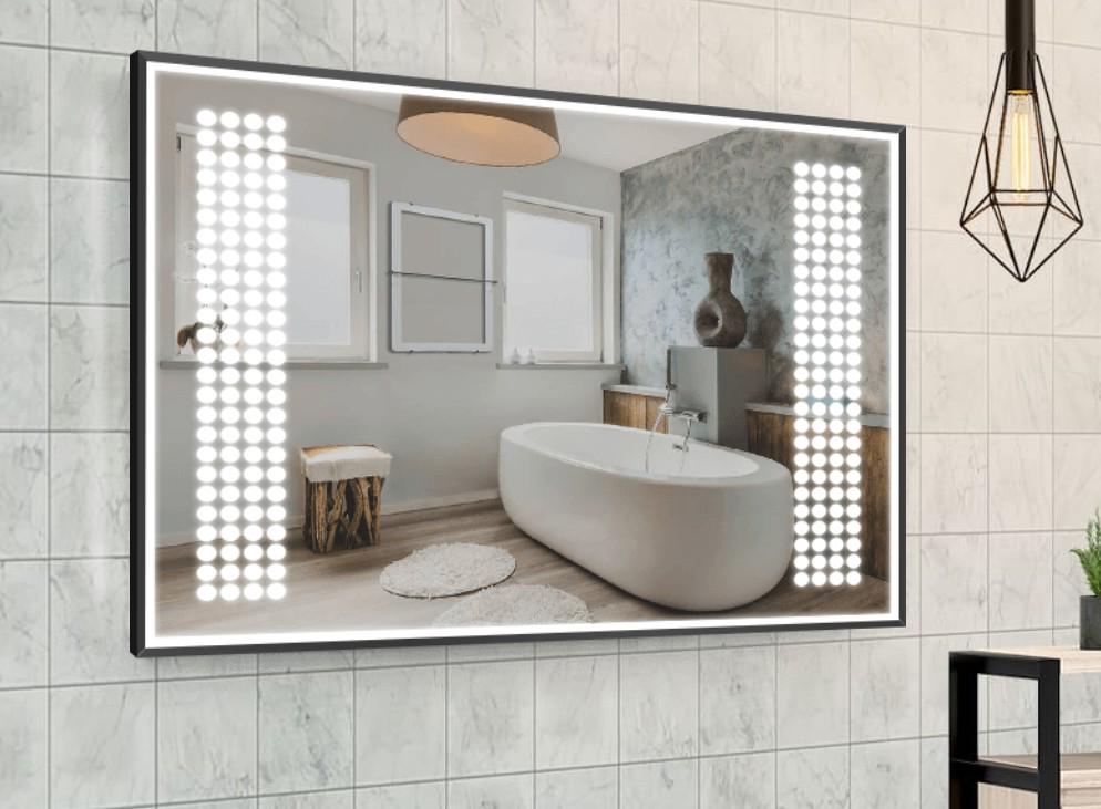 Зеркало в алюминиевой раме Smart Mirror Andria-R c led подсветкой сенсорное 100x100 см - фото 1