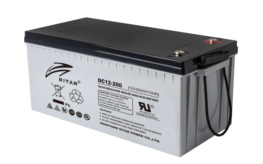 Аккумулятор Ritar CARBON DC12-200C 12V 200 Ah карбоновый для солнечной энергии (11599)