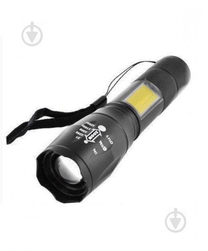 Фонарь ручной T6+COB BL29 аккумуляторный от USB Черный