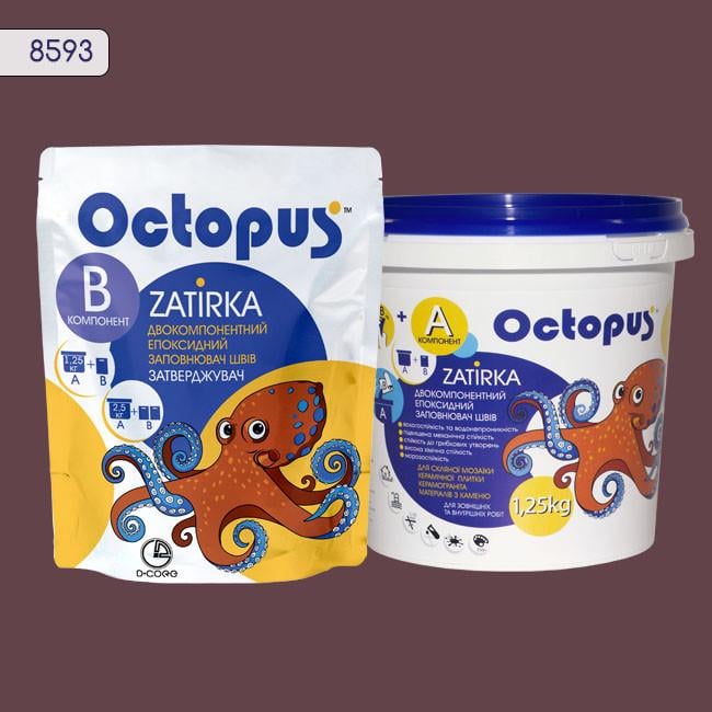 Затирка для плитки Octopus Zatirka 8593 эпоксидная 1,25 кг