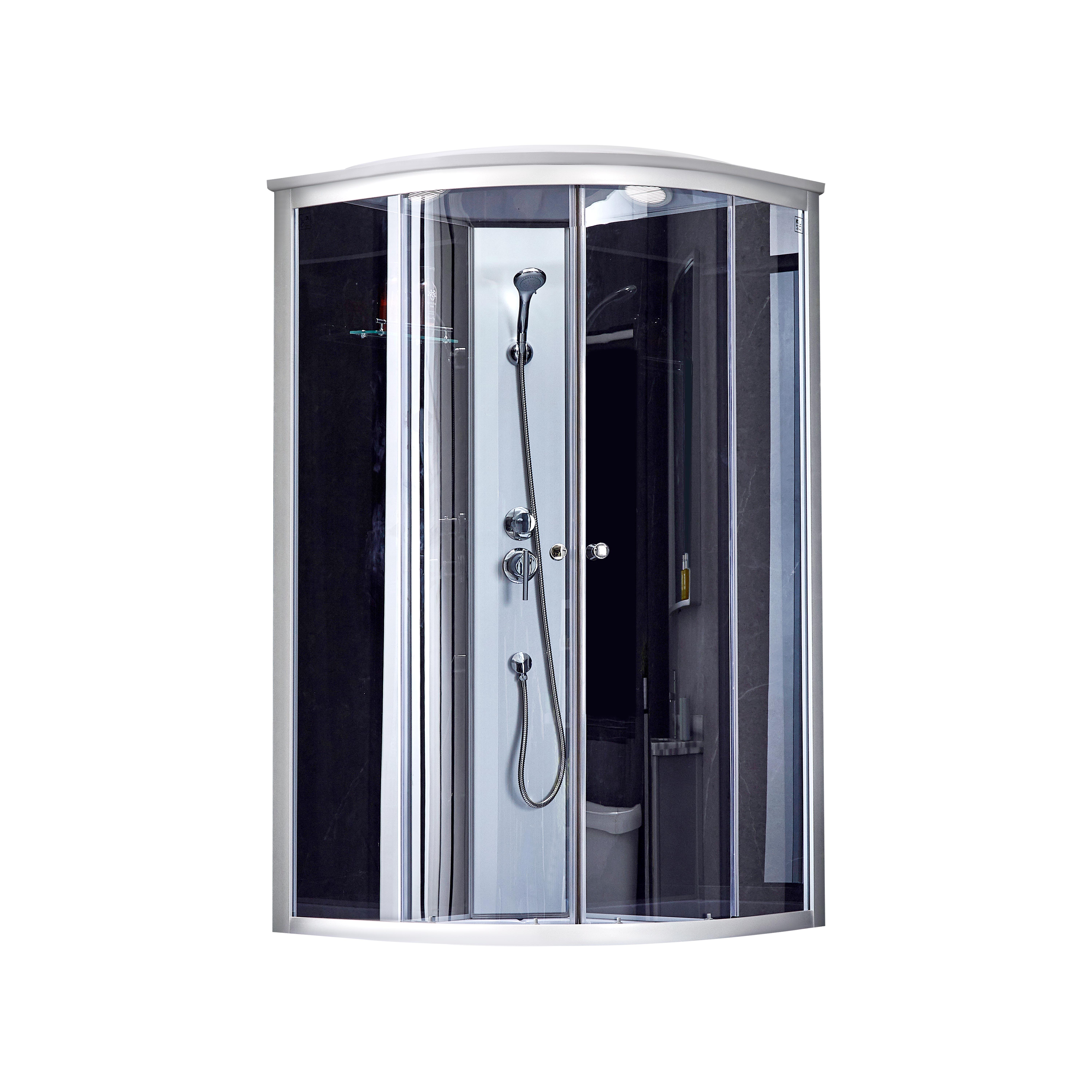 Душовий бокс Lidz Tani SB90x90.SAT.LOW.GR скло тоноване 4 мм без піддону