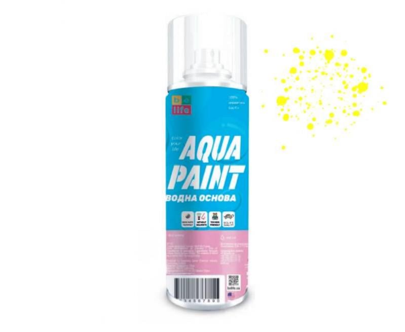 Краска на водной основе Belife Aqua Paint шелковисто матовая 400 мл Желтый (А41)