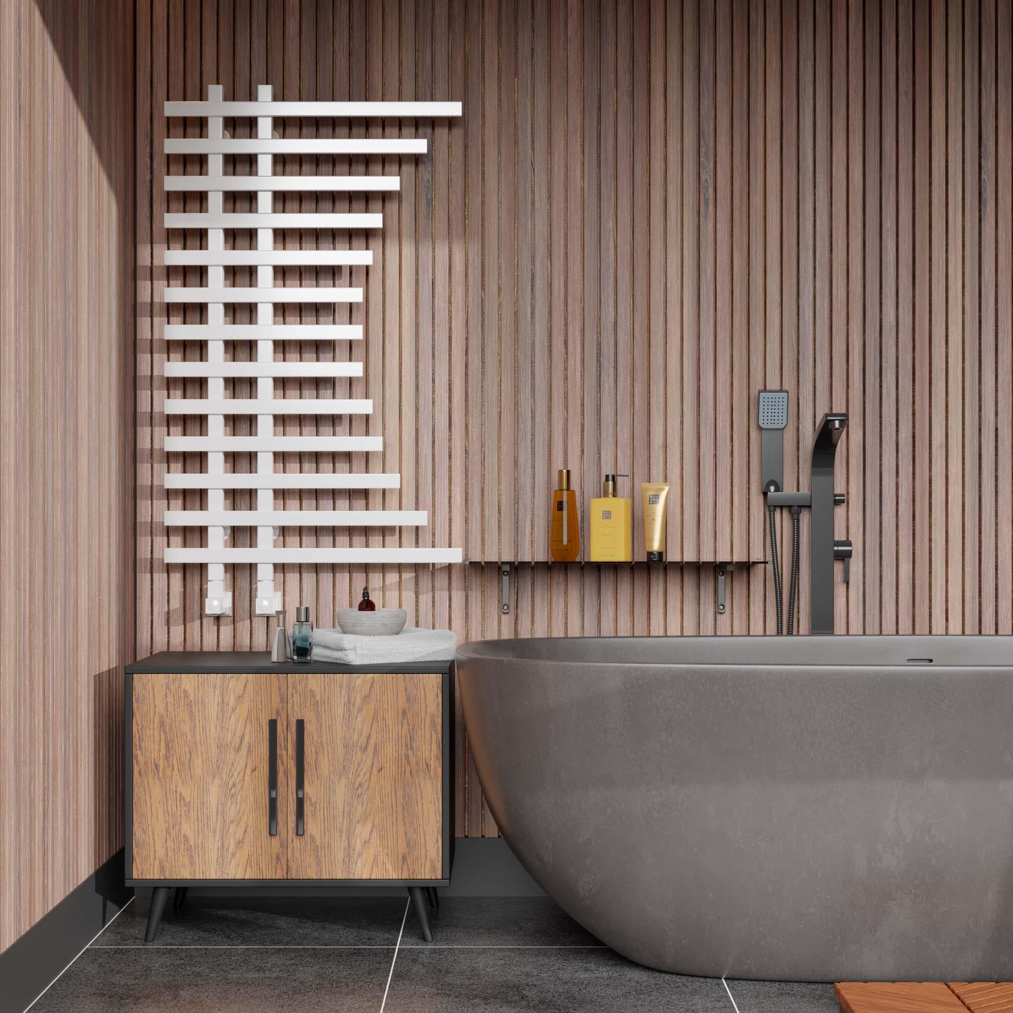 Рушникосушарка водяна Deffi Gratsiya П13 нижнє підключення нержавіюча сталь 600х1000 мм Білий (A.GR.100.60.13.W.A)