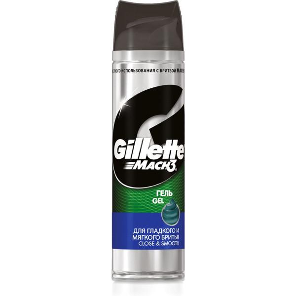 Гель для гоління Gillette Close and Smooth 200 мл (7702018088485)