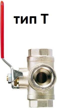 Кран кульовий IVR трьохходовий 1" тип Т (107110003) - фото 4