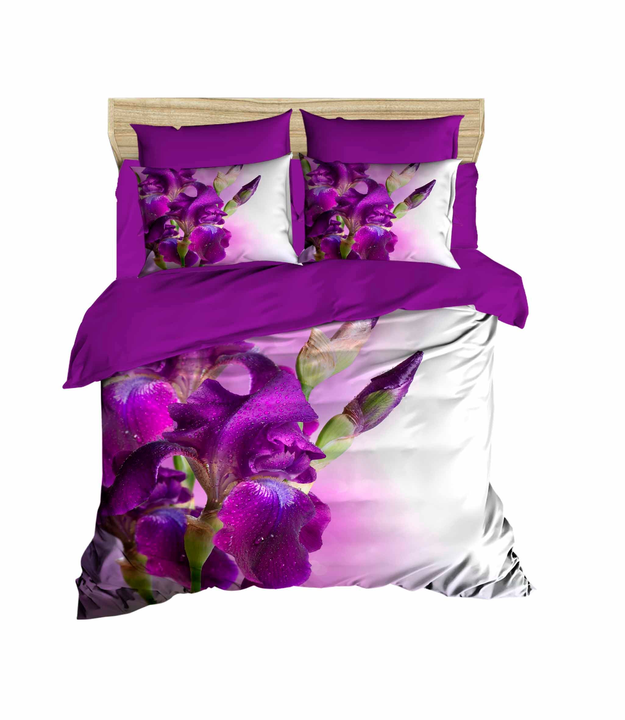 Комплект постільної білизни LIGHTHOUSE ranforce+3D Iris 200х220/4х50х70 Комплект постільної білизни LIGHTHOUSE ranforce+3D Iris 200х220/4х50х70