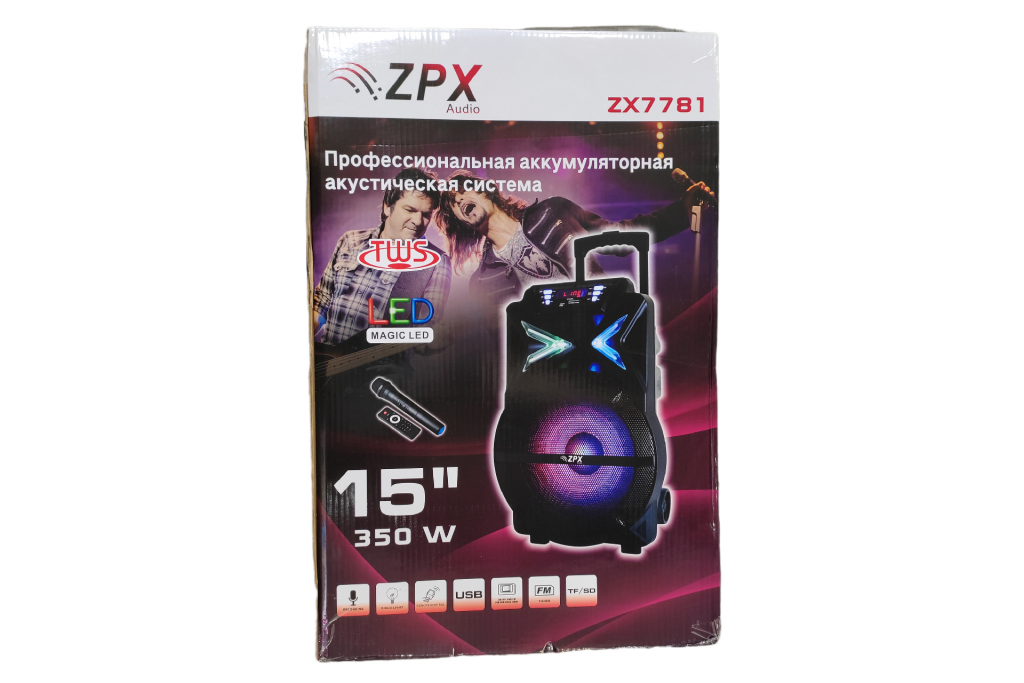 Бездротова колонка ZPX ZX-7781 350 Вт Чорна (ZPX-011) - фото 3