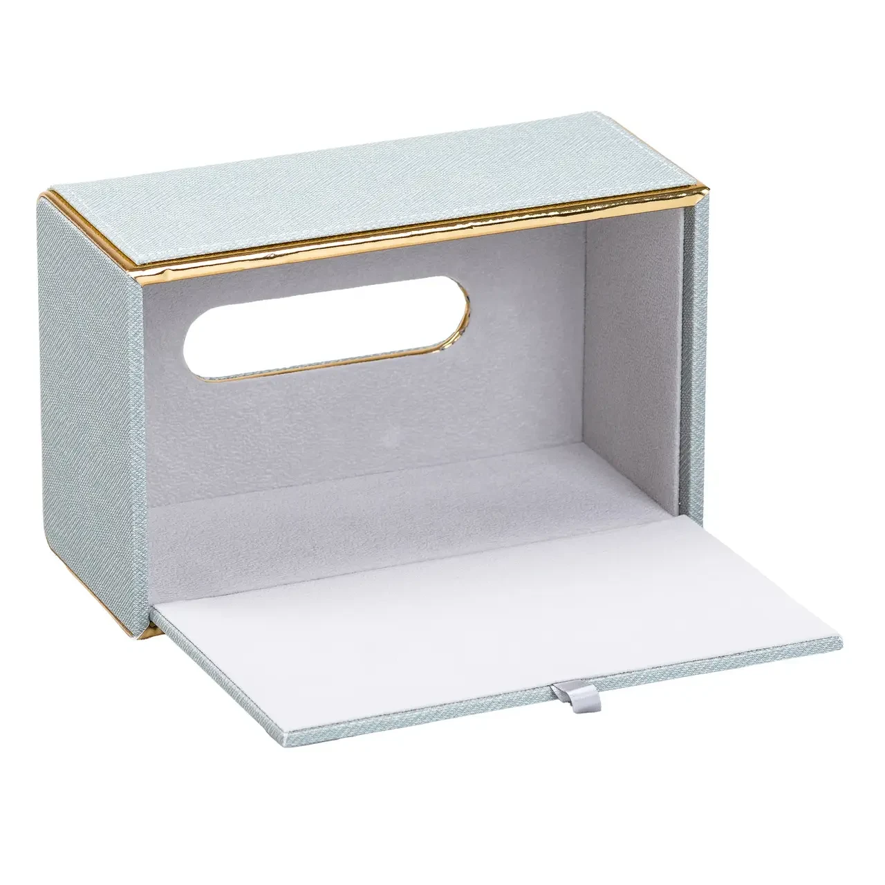 Серветниця текстильна 21х13,5х9 см Ментоловий (HP-3-118M) - фото 2 Серветниця текстильна 21х13,5х9 см Ментоловий (HP-3-118M) - фото 2