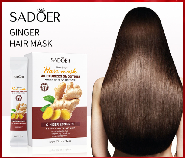 Маска для волос укрепляющая Sadoer Ginger Essence Hair Mask с экстрактом имбиря 10 г (2101969449) - фото 4