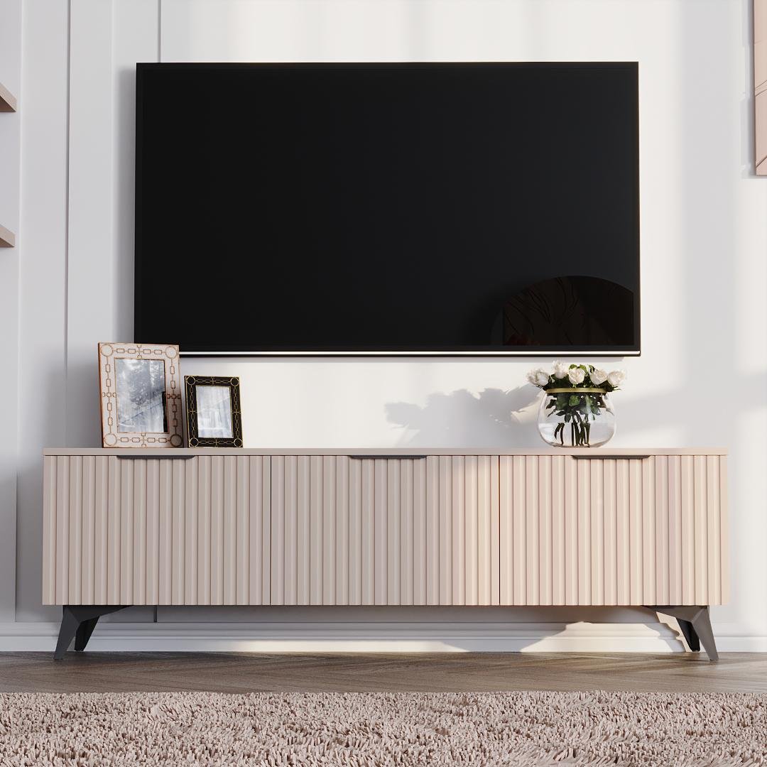 Тумба ТВ DiPortes Саванна ЛОФТ К-507 150/46/35 см МДФ Кашемір (01417)