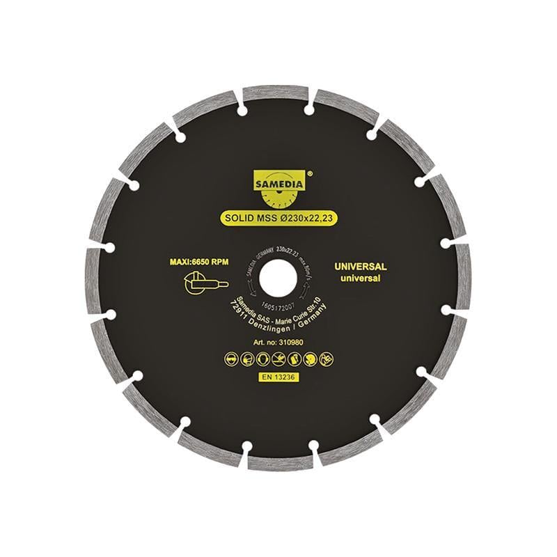 Диск алмазный отрезной METALVIS MSS 230x2,8x22,2 мм сегментный по бетону/камню/кирпичу/граниту (INKRUM00ST2302422S)