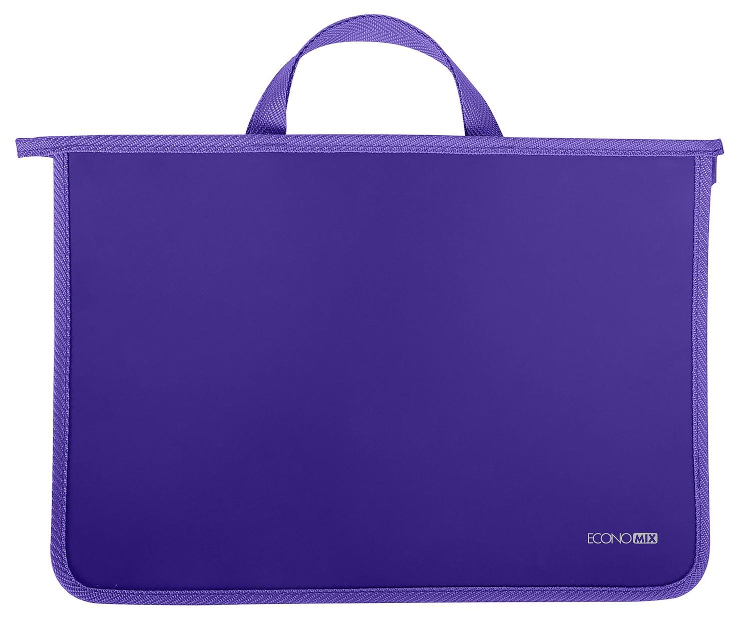 Портфель на молнии Economix 2 отделения А4 пластиковый Сиреневый (E31630-12)