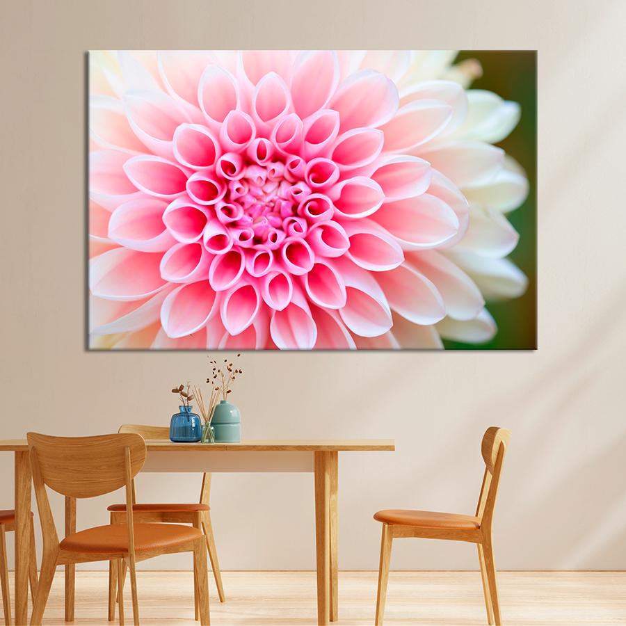 Картина цветы и растения Симметрия цветка георгины 51x34 см (A971-1)