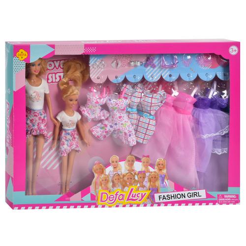 Набір ляльок Defa Lucy мама з донькою та одягом (8447)