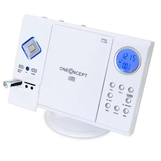 Стереосистема OneConcept V-12 MP3 CD плеер USB SD AUX Белый (10006663) - фото 5