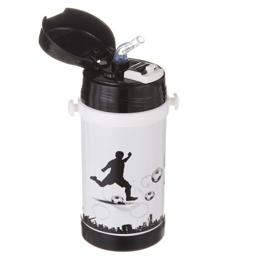 Термос дитячий A-PLUS 1776 з трубочкою із нержавіючої сталі 320 мл Чорно-білий (1688457479) - фото 1