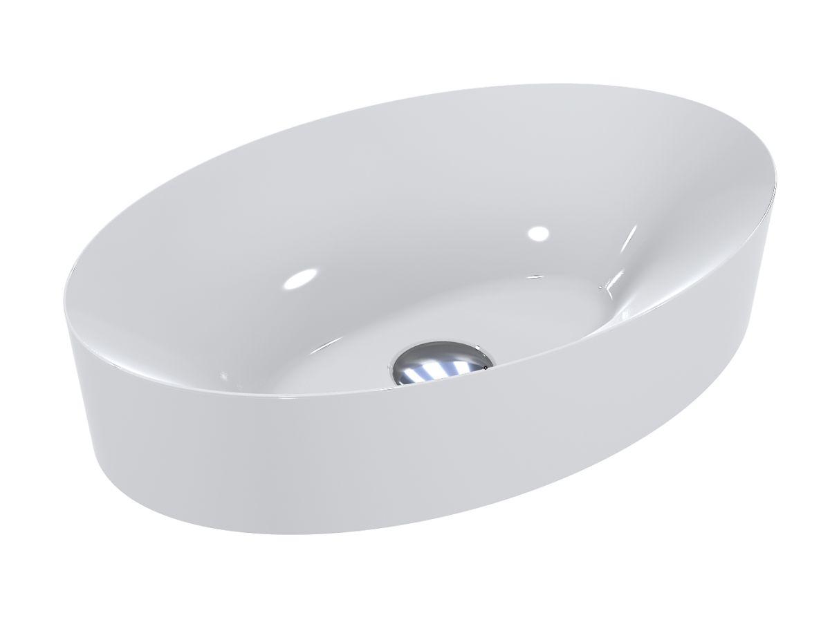 Умывальник Miraggio EVA с литого мрамора глянцевый Белый (84108)