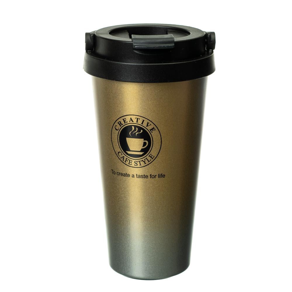 Термос Elisey Макиато 500 мл Серо-золотой (8713-003)