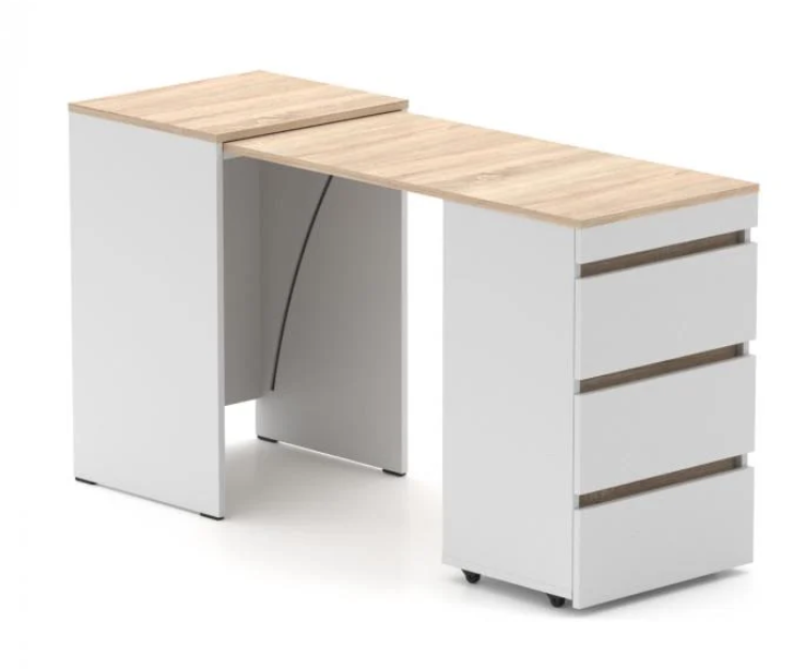 Стіл-комод трансформер Knap Knap Shiron 138,3х50х75 см Білий/Дуб сонома
