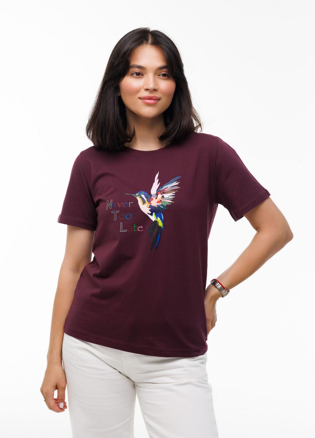 Футболка женская Наталюкс Колибри L Баклажанный (4129082813341) - фото 2