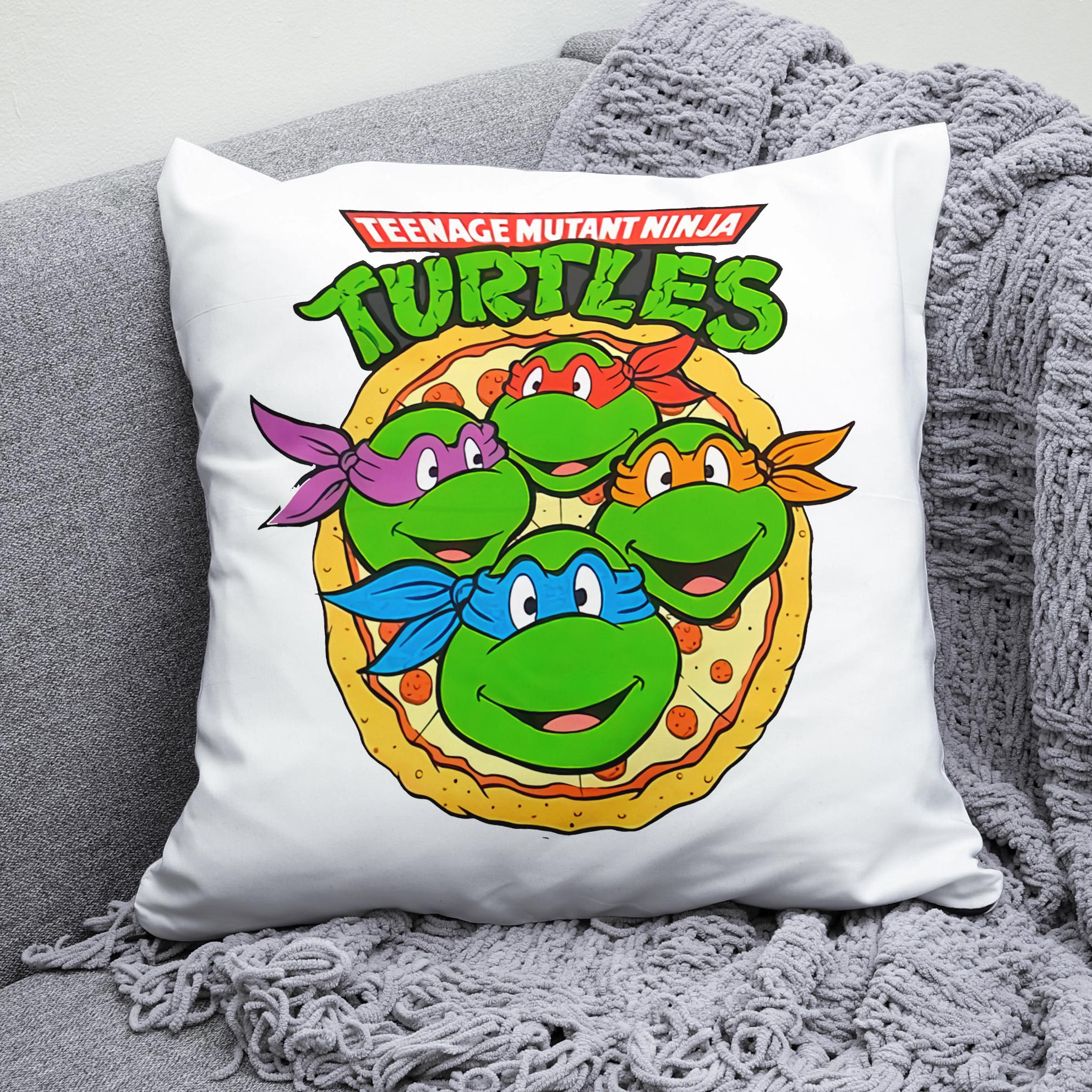 Плюшевая подушка квадрат с принтом Mutant Ninja Turtles