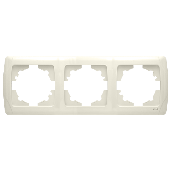 Рамка для розетки Viko Carmen 3-я Кремовый (90572103)