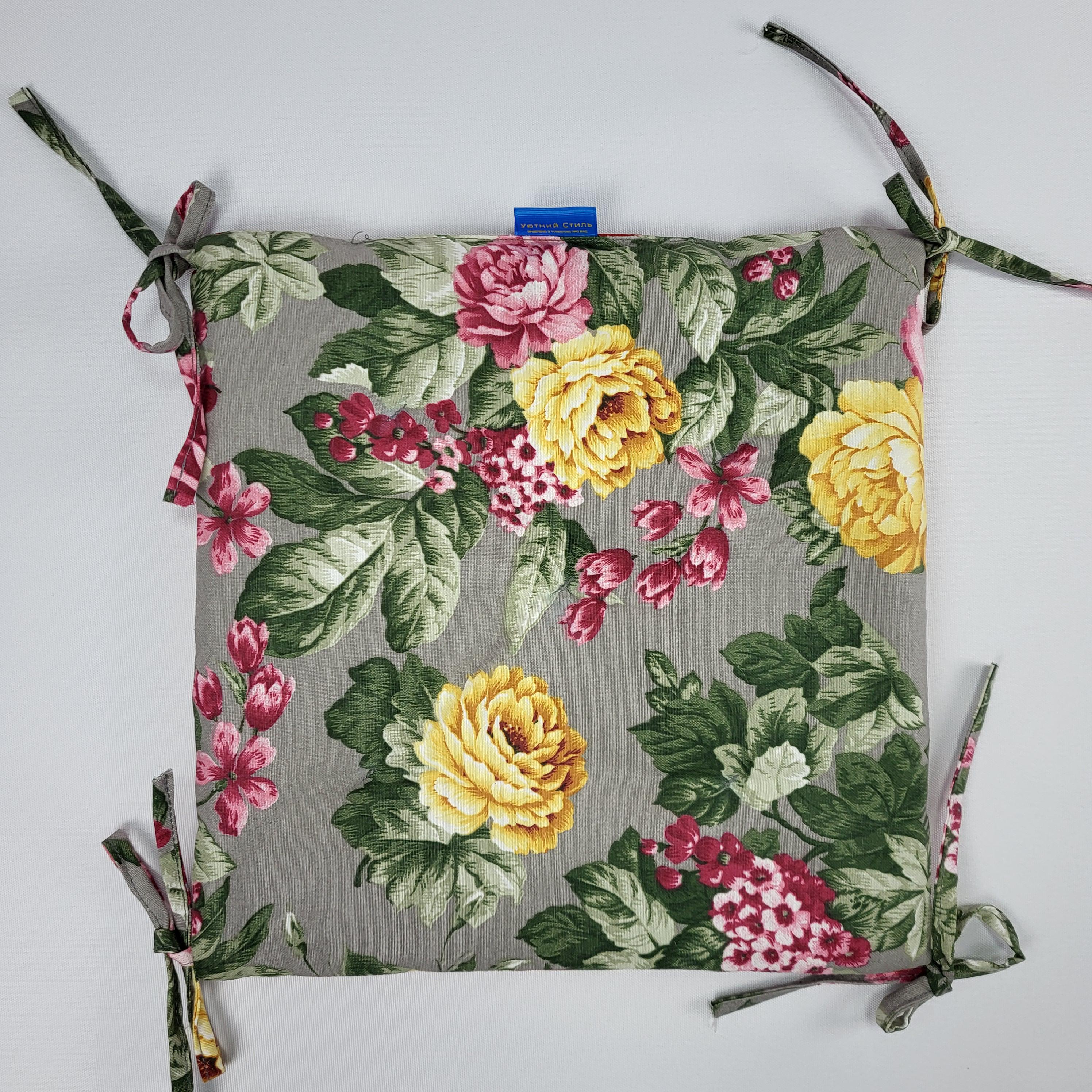 Подушка на стул с цветочным принтом 40x40см (1406) Подушка на стул с цветочным принтом 40x40см (1406)