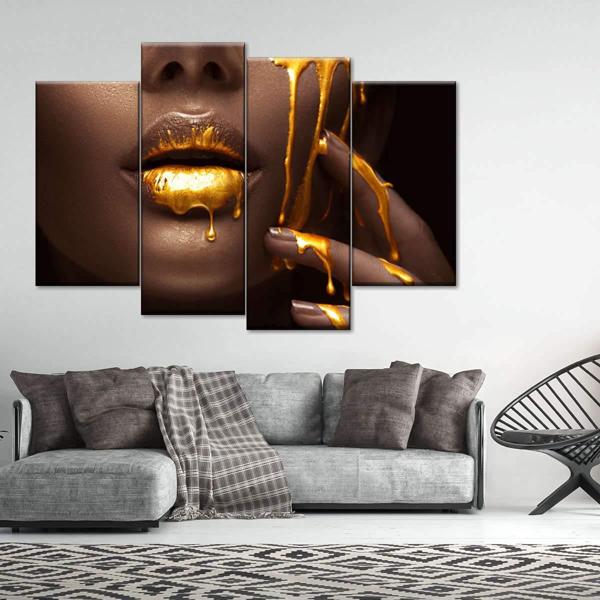 Модульная картина KIL Art Ноты души из четырех частей 89x56 см (M4_M_3)