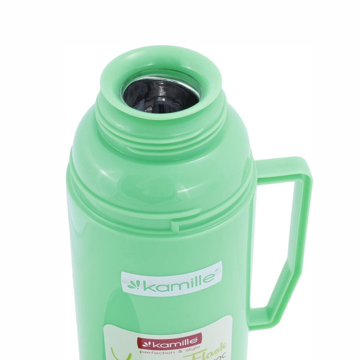Термос із ручкою Kamille KM-2071 зі скляною колбою та 2 чашками 600 мл Зелений (150-84-2071) - фото 5 Термос із ручкою Kamille KM-2071 зі скляною колбою та 2 чашками 600 мл Зелений (150-84-2071) - фото 5