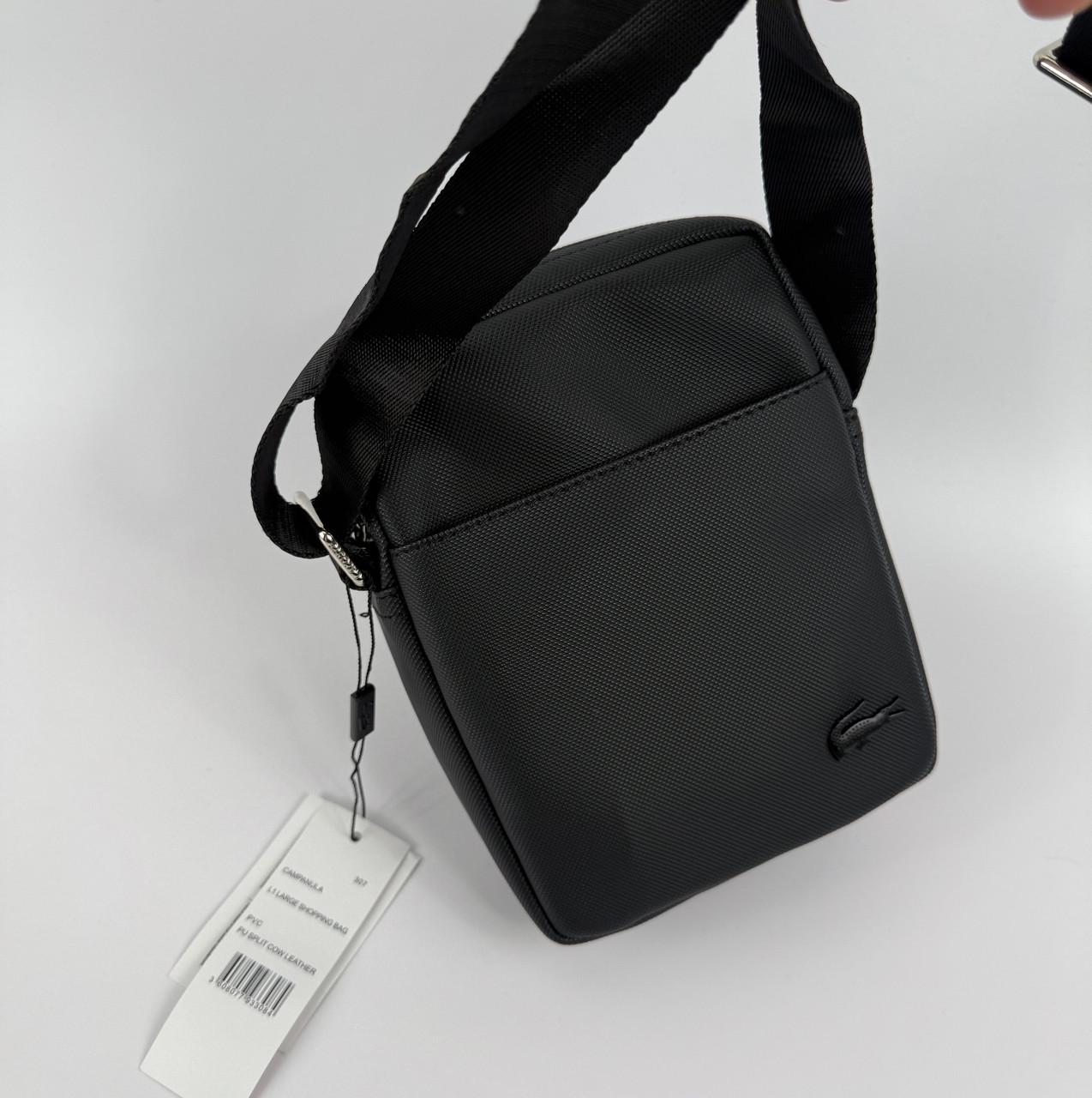 Барсетка Lacoste через плечо Черный