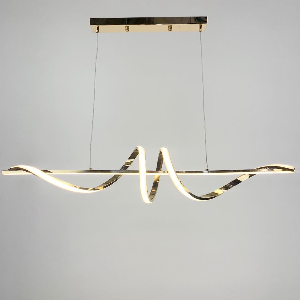 Люстра видовжена Wave 100 см Золотий (K 23 GD) - фото 5