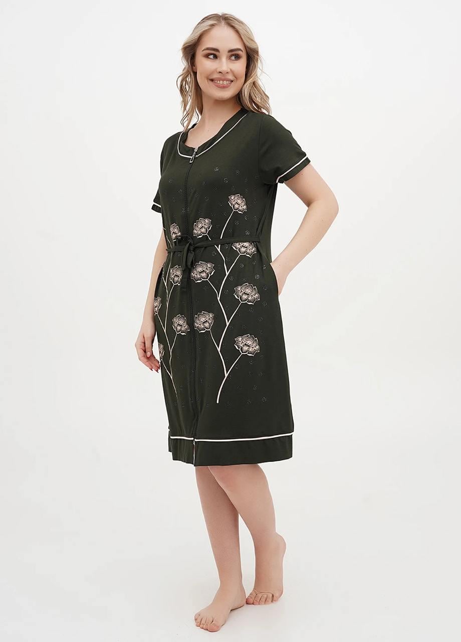 Халат Romeo Life вискоза 2XL Темно-зеленый (5752-3-2XL)