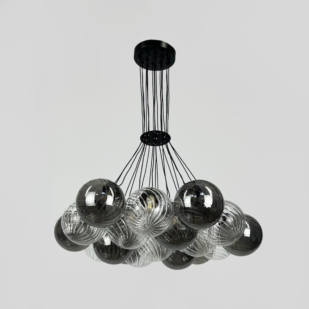 Люстра подвесная Light House LNF-17565/19 BK цоколь G9 с графитовым и прозрачным плафоном Черный