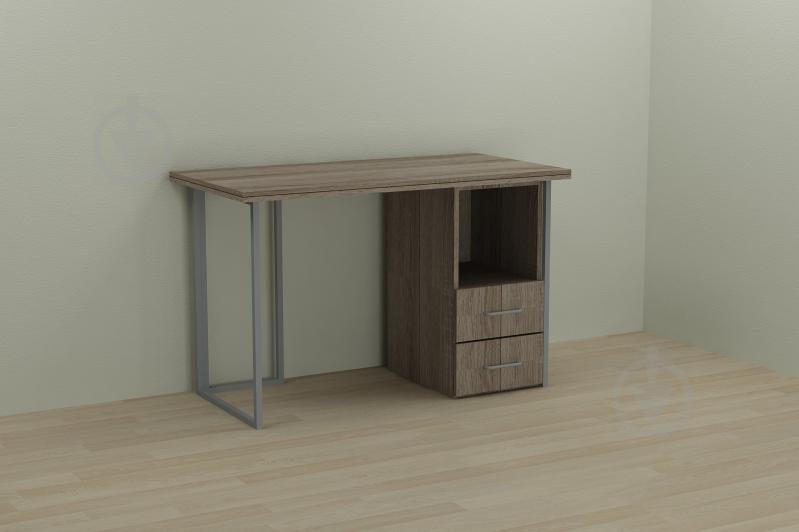 Комп'ютерний стіл Ferrum-decor Отто 75x140x70 сірий ДСП Дуб Сонома Труфель 32мм