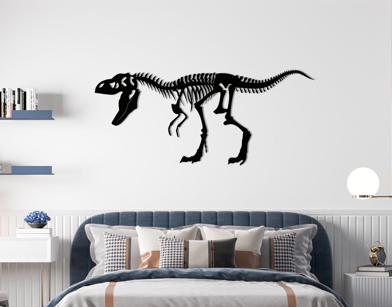 Панно на стену из дерева декоративное Upwood Decor Dinosaur 52,2x120 см Black (1583081150)